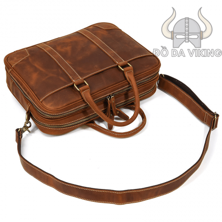 Cặp xách laptop bằng da ngựa - CT03