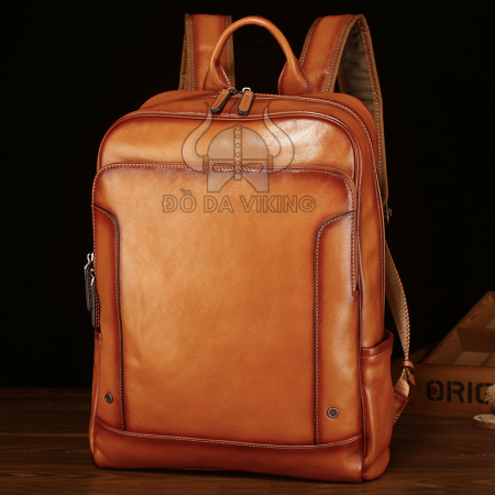 Balo nam da bò mịn đựng vừa laptop 15,6 inch - BL07