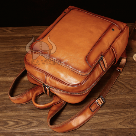 Balo nam da bò mịn đựng vừa laptop 15,6 inch - BL07