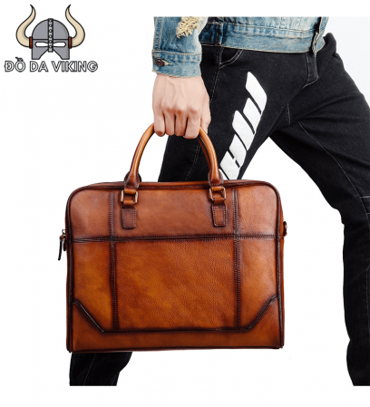 Cặp da thật công sở retro - CT02