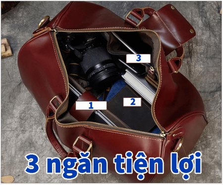 Túi xách du lịch da bò màu vang đỏ sang trọng - TX05