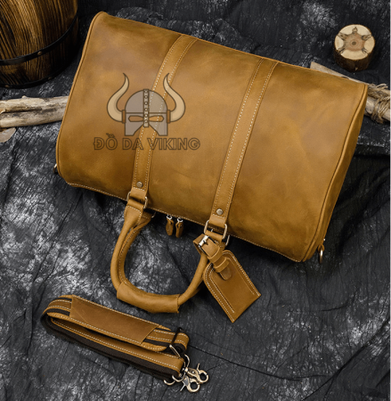 Túi xách du lịch cỡ vừa bằng da bò - TX08