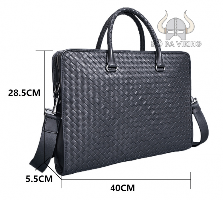 Cặp xách da bò vân mây caro xịn sò - CT13