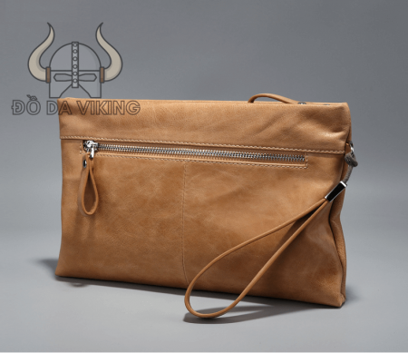 Clutch cầm tay da bò mềm (bằng da cả trong lẫn ngoài) - LU05