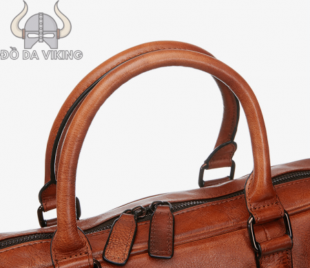 Cặp da bò công sở dập gân nổi - CT04