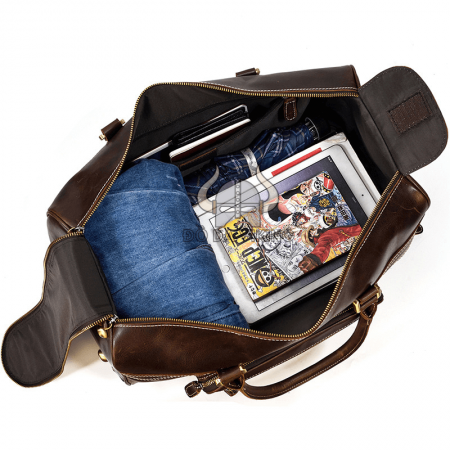 Túi xách du lịch da ngựa sáp cao cấp có càng kéo - TX03