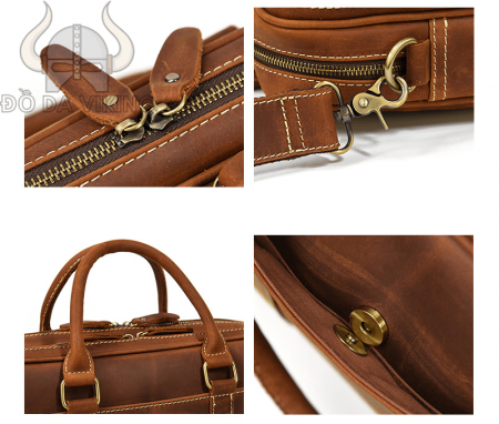 Cặp xách laptop bằng da ngựa - CT03