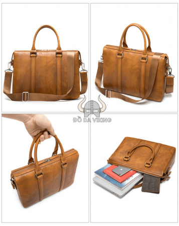 Cặp xách laptop 14 inch da bò - CT01