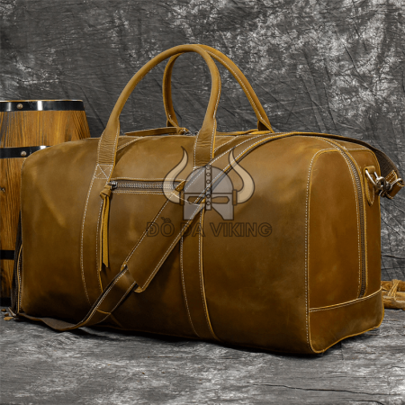 Túi xách du lịch cỡ lớn bằng da bò - TX06