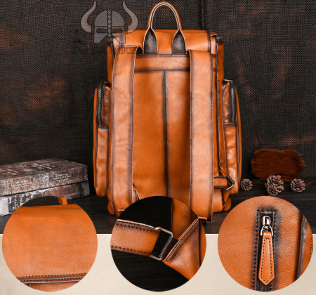 Ba lô nam da bò trơn mềm cực đẹp - BL02