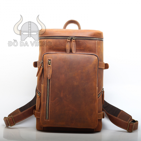 Balo nam thiết kế miệng vòm bằng da bò - BL06