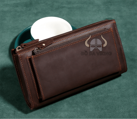 Ví nam da bò dáng dài có quai xỏ - VD03