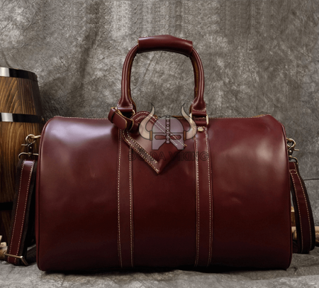 Túi xách du lịch da bò màu vang đỏ sang trọng - TX05