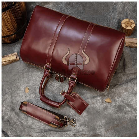 Túi xách du lịch da bò màu vang đỏ sang trọng - TX05