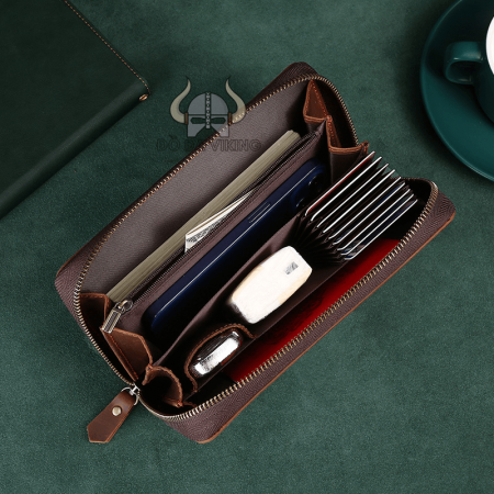 Ví nam da bò dáng dài có quai xỏ - VD03