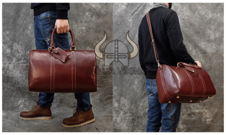 Túi xách du lịch da bò màu vang đỏ sang trọng - TX05