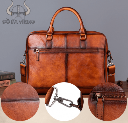 Cặp da thật công sở retro - CT02