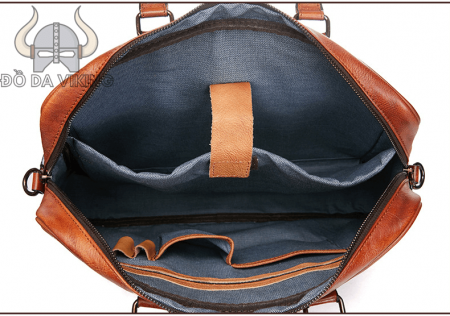 Cặp da bò công sở dập gân nổi - CT04