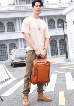 Balo nam da bò mịn đựng vừa laptop 15,6 inch - BL07