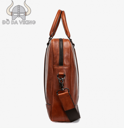 Cặp da bò công sở dập gân nổi - CT04