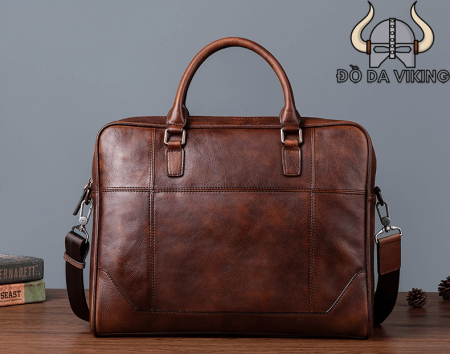 Cặp da thật công sở retro - CT02